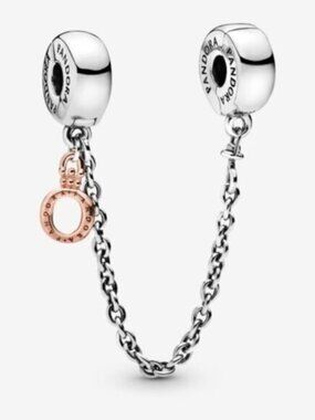 Pandora Dangling Crown O Safety Chain Charm